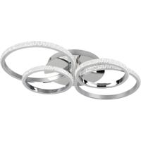 LED Plafondlamp 27W - Dimbaar Natuurlijk Wit 4000K - Rond Chroom Metaal