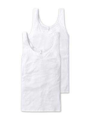 Schiesser - 2p Top - Cotton Essentials - wit, Maat:50