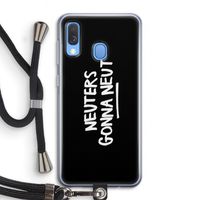 Neuters (zwart): Samsung Galaxy A40 Transparant Hoesje met koord