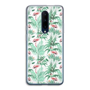 Flamingo bladeren: OnePlus 7 Pro Transparant Hoesje