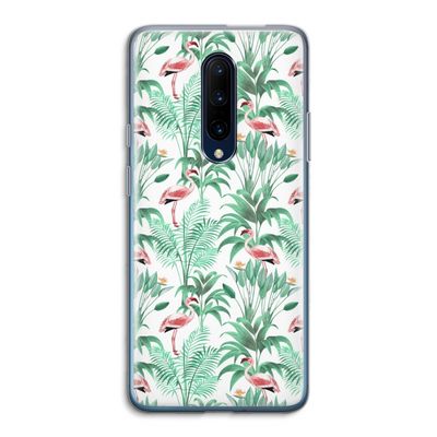 Flamingo bladeren: OnePlus 7 Pro Transparant Hoesje