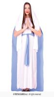Maria Verkleedkleding Dames Blauw/Wit
