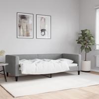 Slaapbank 90x190 cm stof lichtgrijs