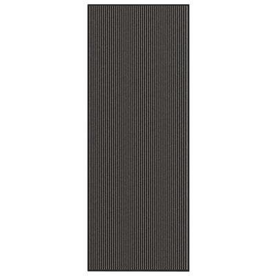 Deurmat 115x300 cm gestreept zwart en grijs