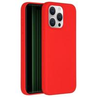Accezz Liquid Silicone Backcover met MagSafe iPhone 15 Pro Max Telefoonhoesje Rood