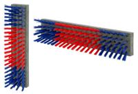 Veeborstel nylon blauwroodblauw 50x10cm