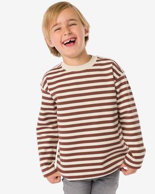 HEMA Kindershirt Strepen Bruin (bruin)
