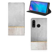 Huawei P30 Lite New Edition Book | Wallet Case | Wood Concrete