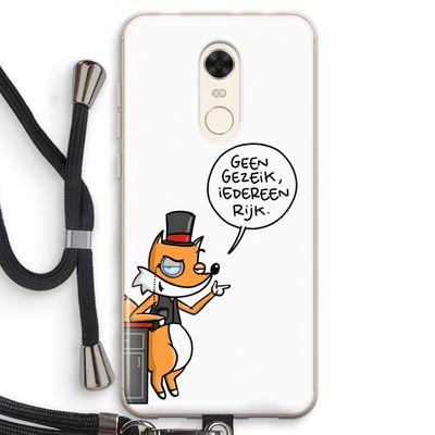 Geen Gezeik: Xiaomi Redmi 5 Transparant Hoesje met koord