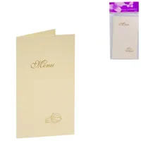 Menukaarten bruiloft ivoor 17 cm set van 5 | 24 stuks