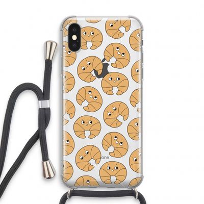 Croissant: iPhone X Transparant Hoesje met koord