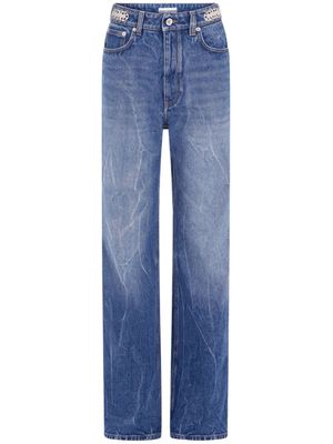 Rabanne jean Disc à coupe évasée - Bleu