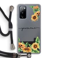 Zonnebloemen: Samsung Galaxy S20 FE / S20 FE 5G Transparant Hoesje met koord