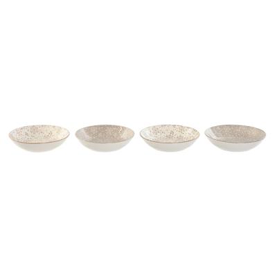 Bordenset Home ESPRIT Bruin Beige Porselein 20 x 20 x 4 cm