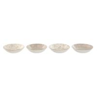 Bordenset Home ESPRIT Bruin Beige Porselein 20 x 20 x 4 cm