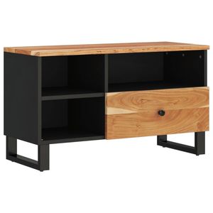 The Living Store TV-meubel Massief Acaciahout - 80 x 33 x 46 cm - Opbergruimte - Stabiele poten - Uitstalfunctie