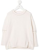 Chloé Kids pull à logo - Blanc