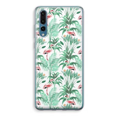 Flamingo bladeren: Huawei P20 Pro Transparant Hoesje