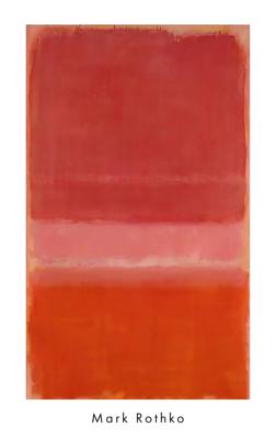 Kunstdruk Mark Rothko Untitles Red 1956 56x89cm