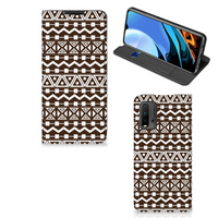 Xiaomi Poco M3 | Redmi 9T Hoesje met Magneet Aztec Brown - thumbnail