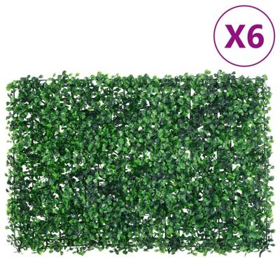 Hek met kunstheester6 st 40x60 cm groen