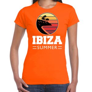 Ibiza zomer t-shirt / shirt Ibiza summer oranje voor dames