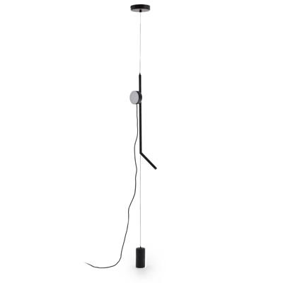 Kave Home Hanglamp/Vloerlamp 'Orey' Met verplaatsbare spot, kleur Zwart