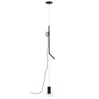Kave Home Hanglamp/Vloerlamp 'Orey' Met verplaatsbare spot, kleur Zwart
