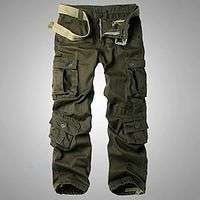 Voor heren Cargohosen Cargo-broek Zak Effen Comfort Ademend Buiten Dagelijks Uitgaan 100% katoen Modieus Casual Grijs Groen Gele camouflage Lightinthebox