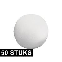 50x Beschilderbare ballen/bollen van piepschuim