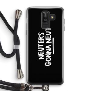 Neuters (zwart): Samsung Galaxy J8 (2018) Transparant Hoesje met koord