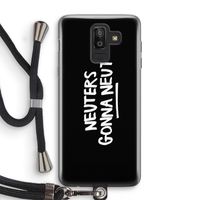 Neuters (zwart): Samsung Galaxy J8 (2018) Transparant Hoesje met koord