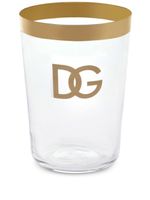 Dolce & Gabbana set de deux verres à logo imprimé - Blanc