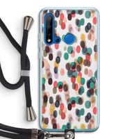 Tropical Dots: Huawei P20 Lite (2019) Transparant Hoesje met koord