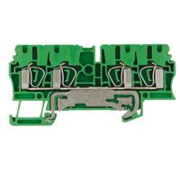 Weidmüller 1608660000-100 Aardingsklem Spanveer Groen-geel 100 stuk(s)