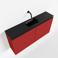 Toiletmeubel Mondiaz Ture | 100 cm | Meubelkleur Fire | Eden wastafel Urban Midden | Zonder kraangat