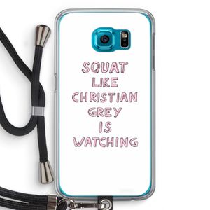 Christian Grey: Samsung Galaxy S6 Transparant Hoesje met koord