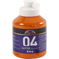 Creativ Company Acrylverf met glitters, oranje, 500 ml/ 1 fles