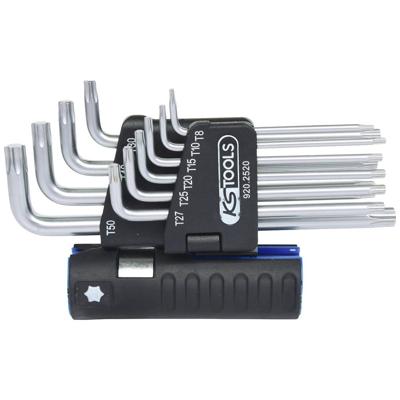 KS Tools 920.2520 TX Haakse schroevendraaierset T 8, T 10, T 15, T 20, T 25, T 27, T 30, T 40, T 45, T 50 10-delig
