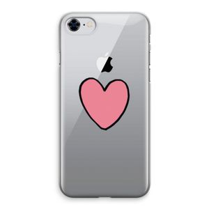 Hartje: iPhone 8 Transparant Hoesje
