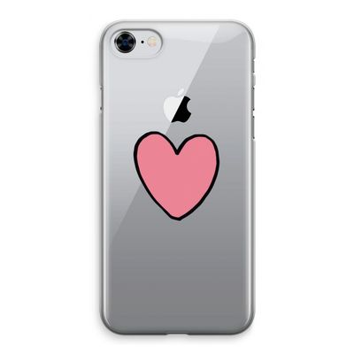 Hartje: iPhone 8 Transparant Hoesje