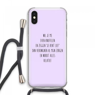 Relatief: iPhone XS Max Transparant Hoesje met koord