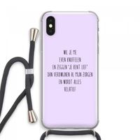 Relatief: iPhone XS Max Transparant Hoesje met koord Relatief: iPhone XS Max Transparant Hoesje met koord