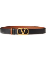 Valentino Garavani ceinture réversible à détail Vlogo - Noir