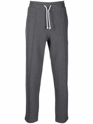 Brunello Cucinelli pantalon de jogging à lien de resserrage - Gris