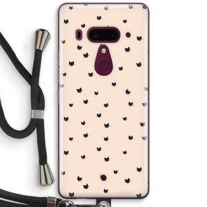 Kleine kattenkopjes: HTC U12+ Transparant Hoesje met koord