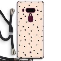 Kleine kattenkopjes: HTC U12+ Transparant Hoesje met koord