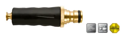 Polet sproeilans brass regelbaar softtouch blister