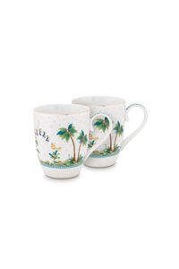 Pip Studio Set/2 Mokken Groot Jolie Stippen Goud Blauw