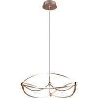 LED Hanglamp - 42W - Dimbaar Warm Wit 3000K - Rond Mat Goud Aluminium